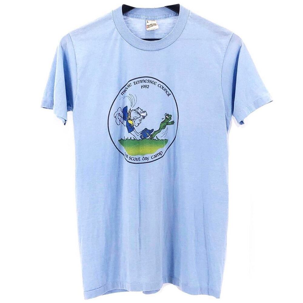 80s Cub Scout Day Camp 1982 tshirt 1980s vintage